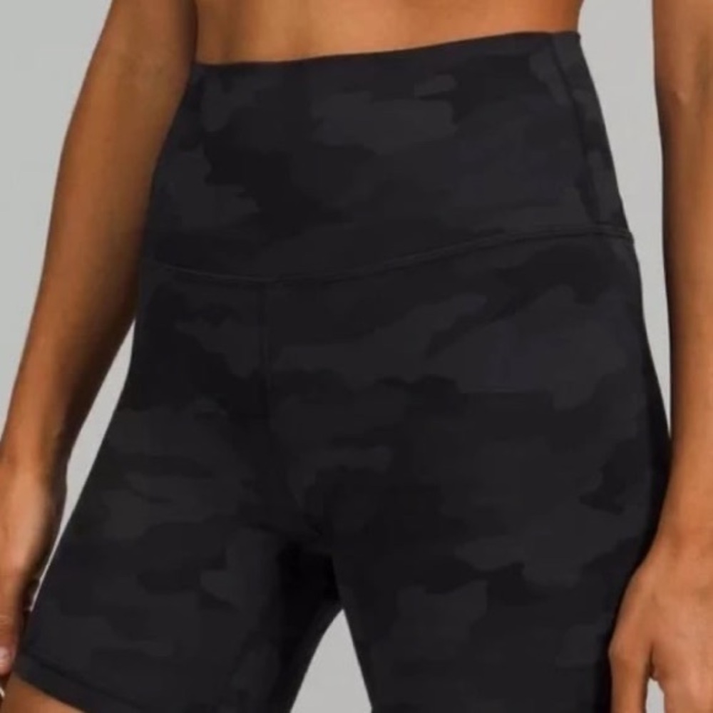 lululemon athletica Black Camo Bike Shorts